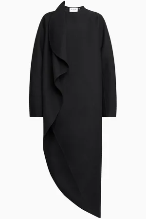 Alaïa Wrap Coat in Wool Gazar