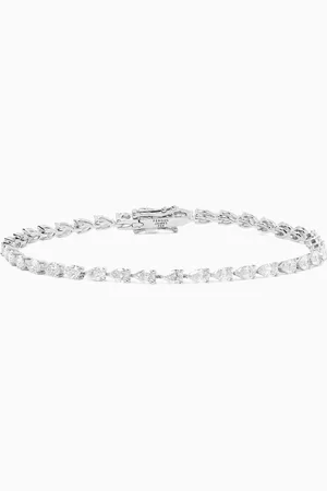 Fergus James Pear-shaped Diamond Tennis Bracelet in 18kt Gold
