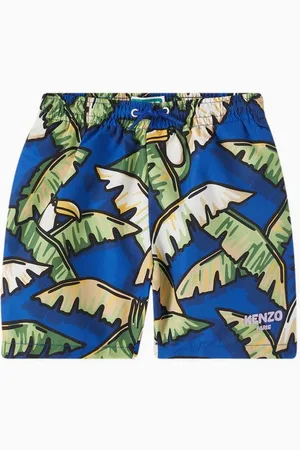 Kenzo Jungle-theme Swim Trunks in Stretch Nylon