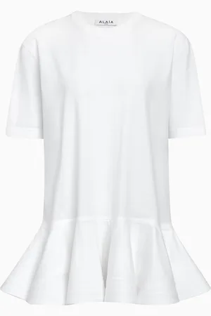 Alaïa Peplum T-shirt in Cotton-jersey