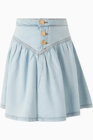 Molo Betsy Flared Skirt in Lyocell-denim