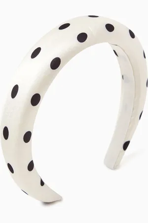 Self-Portrait Polka-dot Headband in Taffeta