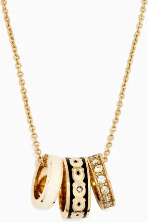 Coach C Signature Rondelle Necklace in Metal