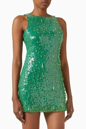 Leslie Amon Gem Sequin-embellished Mini Dress