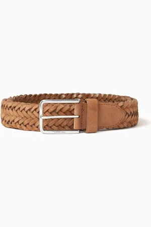 Calvin Klein Braided Belt in Suede