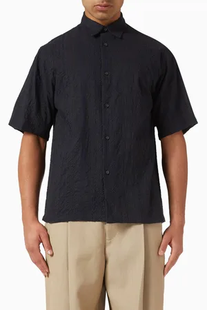Kaptain Sunshine Embroidered Short-sleeved Shirt in Cotton