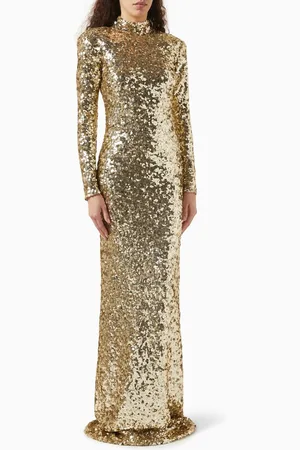 Ilkyaz Ozel Catroux Sequin-embellished Gown