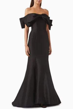 BASIX Oversized Bow Gown in Mikado
