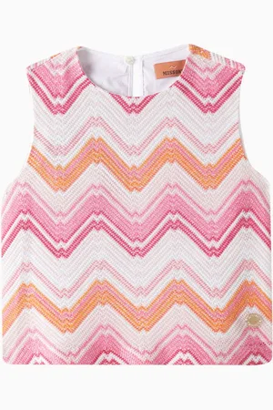 Missoni Chevron Print Sleeveless T-shirt in Cotton