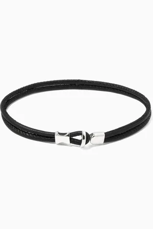 MIANSAI Orson Loop Bracelet in Sterling Silver & Leather