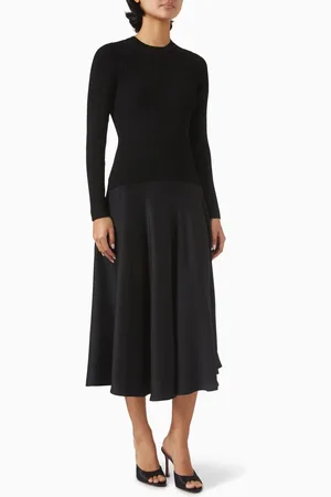 VERONICA BEARD Vaughn Midi Dress in Viscose-blend & Satin