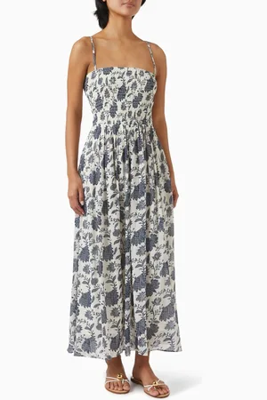 RAG&BONE Floral-print Maxi Dress in Cotton Blend