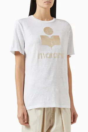 Isabel Marant Zewel Logo T-shirt in Linen