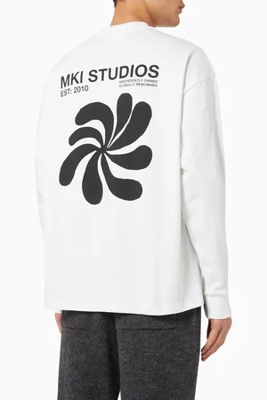 Mki Miyuki-Zoku Abstract Long-sleeve T-shirt in Cotton