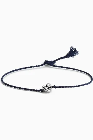 Bottega Veneta Friendship Bracelet in Silk & Sterling Silver