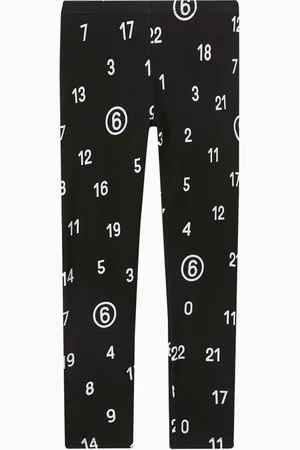 MM6 Number Logo Leggings in Cotton