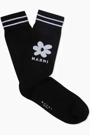 Marni Flower Logo Socks in Cotton-blend