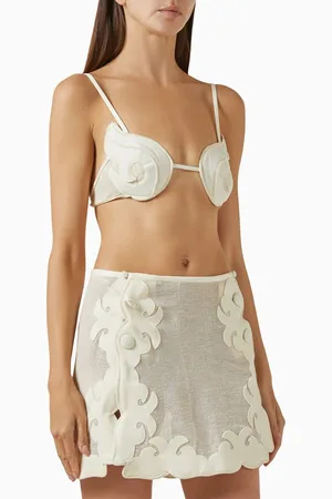 Adriana Degreas Réseau Appliqué Top in Cotton