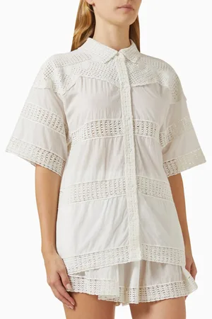 ULLA JOHNSON Amal Cover-up Shirt in Cotton