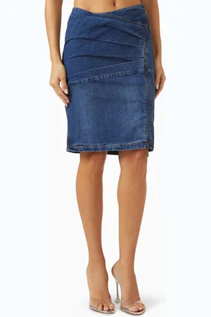 Nensi Dojaka Livia Asymmetric Skirt in Denim