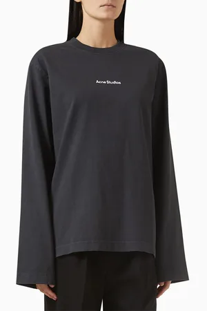 Acne Studios Logo Long-sleeve T-shirt in Cotton Jersey