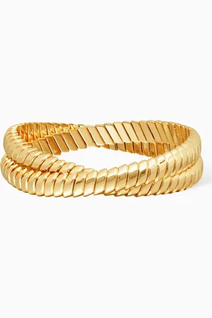 Roxanne Assoulin The Double Cobra Bracelet in -plated Metal