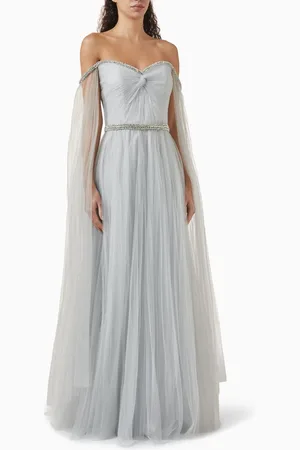 BASIX Crystal-embellished Princess-cut Gown in Tulle
