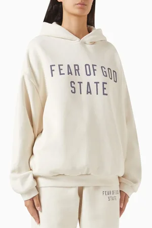 FEAR OF GOD Logo Hoodie in Core Fleece