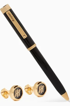 MONTEGRAPPA Zero Ballpoint Pen & Cufflinks in Steel