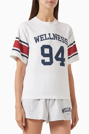 Sporty & Rich Wellness 94 Rugby T-shirt in Cotton-jersey