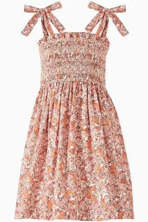 La Coqueta Floral Evelia Hand-Smocked Dress