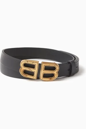 Balenciaga BB Hourglass Thin Belt in Calfskin