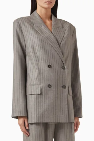 12 STOREEZ Stripe Blazer in Wool