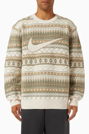 Nike Life Fair Isle Swoosh Sweater in Wool-blend