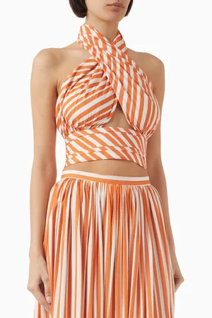 Bambah Striped Halterneck Top