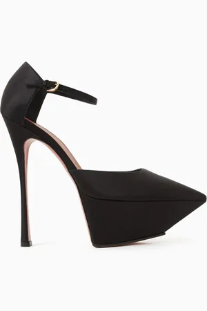 Amina Muaddi Yigit 150 Cut-out Pumps in Satin