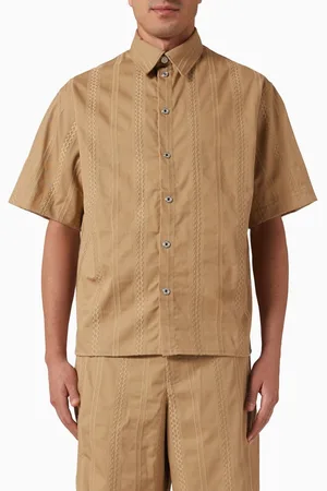 Msgm Embroidered Shirt in Cotton-gabardine