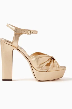 Jimmy Choo Heloise 120 Platform Sandals in Mirror Leather