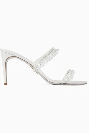 RENE CAOVILLA Chandelier 80 Mules in Satin