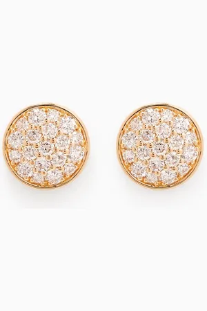 Fergus James Disc Diamond Earrings in 18kt Gold