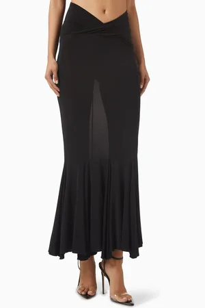 Nensi Dojaka Yasmin V-waist Midi Skirt in Viscose Blend