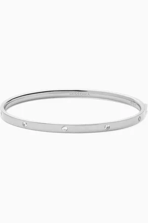 Missoma Interstellar CZ Hinged Bracelet in Silver-plated Rhodium