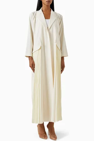 Elna Line Stylish Fringed Abaya in Crepe
