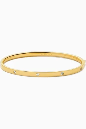Missoma Interstellar CZ Hinged Bracelet in 18kt -plated Vermeil