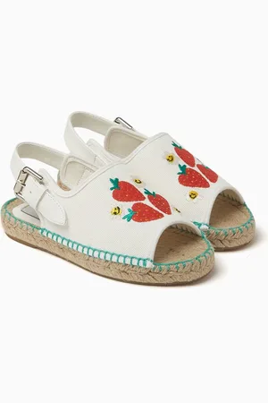 Stella McCartney Strawberry Embroidered Espadrille Sandals