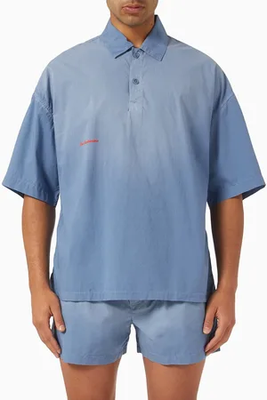 J.W.Anderson Logo Embroidered Polo Shirt in Cotton-poplin