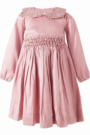 SHATHA ESSA Feya Embroidered Dress in Silk-blend