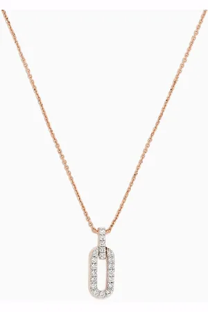 Damas Lync Chain Diamond Necklace in 18kt Rose Golld