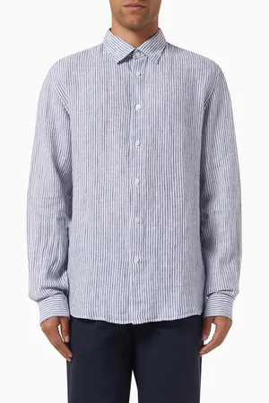 Sunspel Long-sleeved Shirt in Linen
