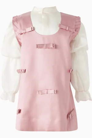 SHATHA ESSA Olette Bow-detail Dress Set in Silk-blend